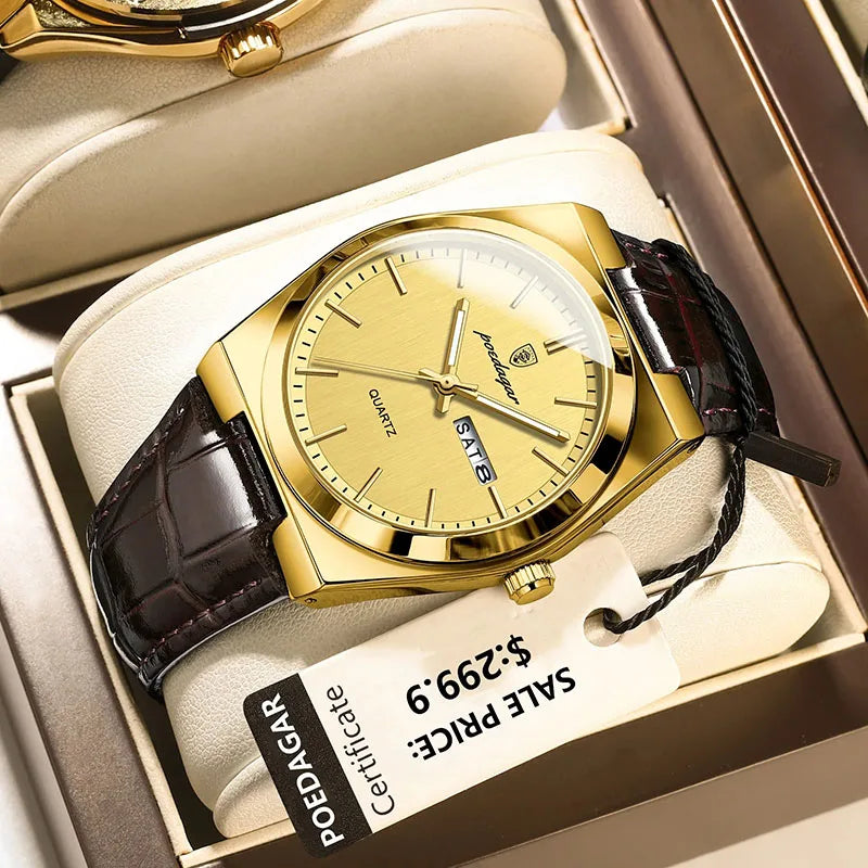 Waterproof Stainless Steel Quartz Wrist Watch For Man