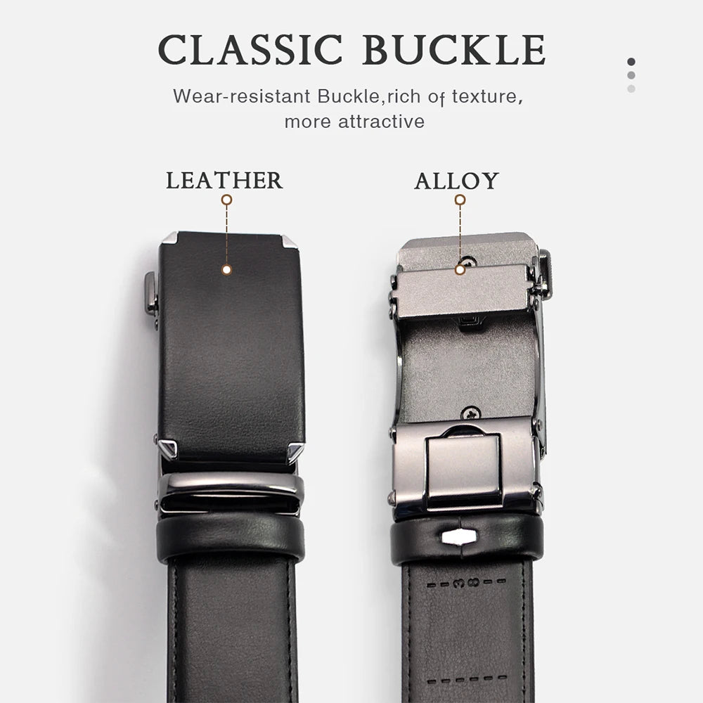 l Automatic Buckle Brand High Quality Leather Belts for Men