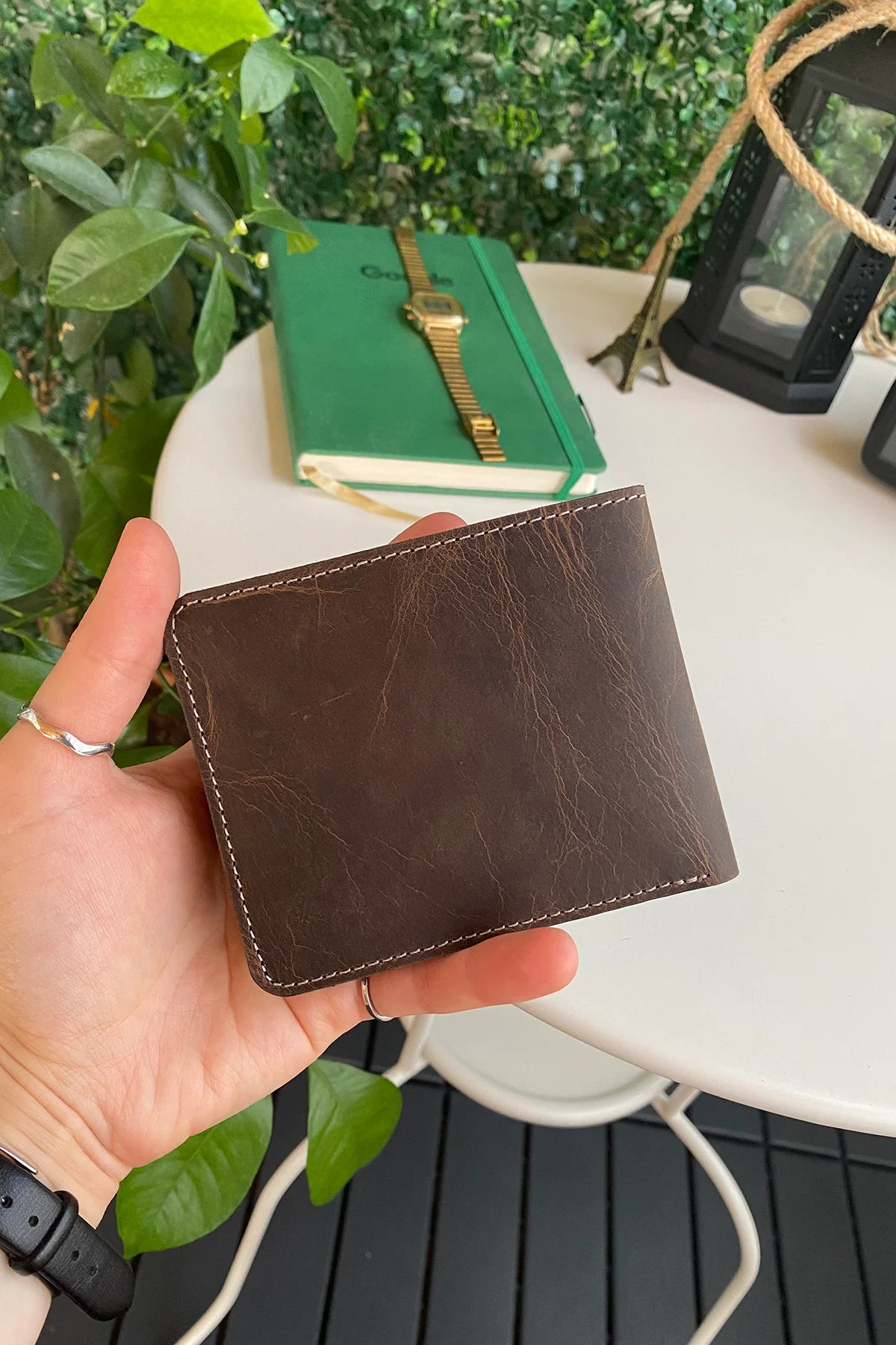 Cosmos - Genuine Leather Trifold Classic Men'S Wallet