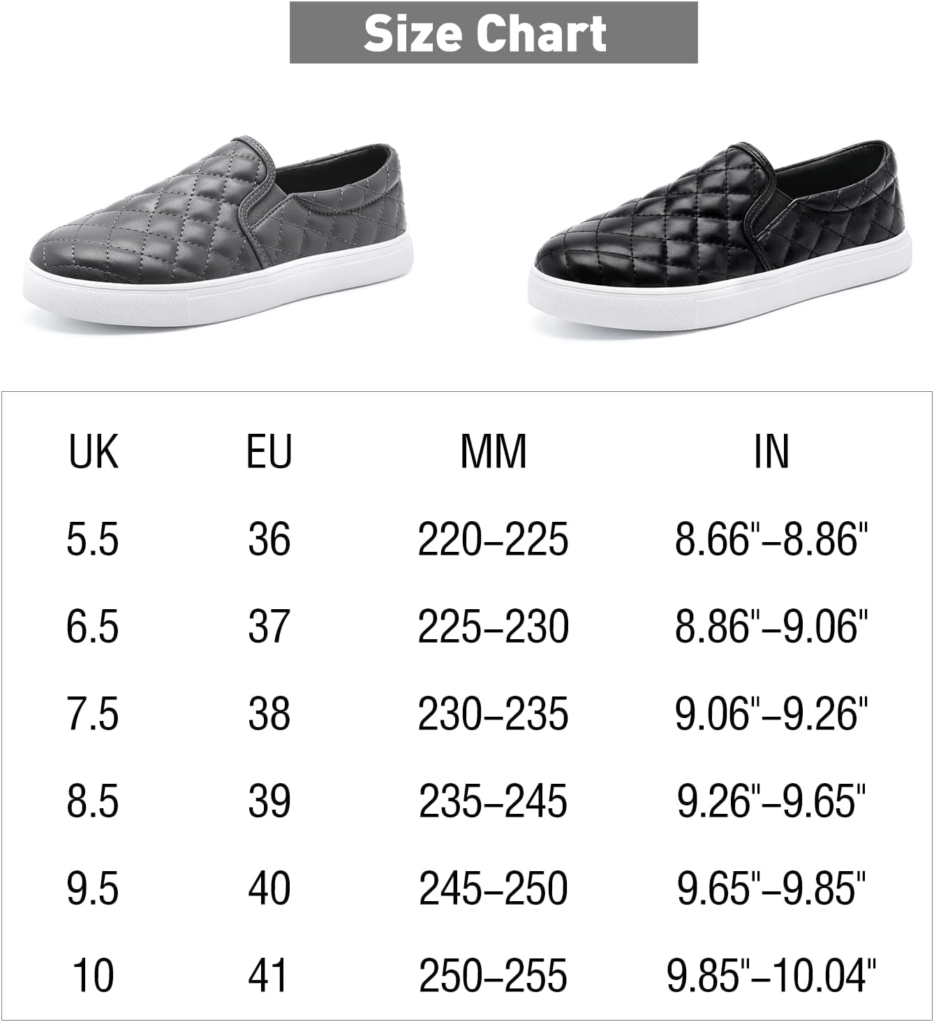 Women'S Loafers Slip on Sneakers Memory Foam Comfort Casual Sneakers for Women Black