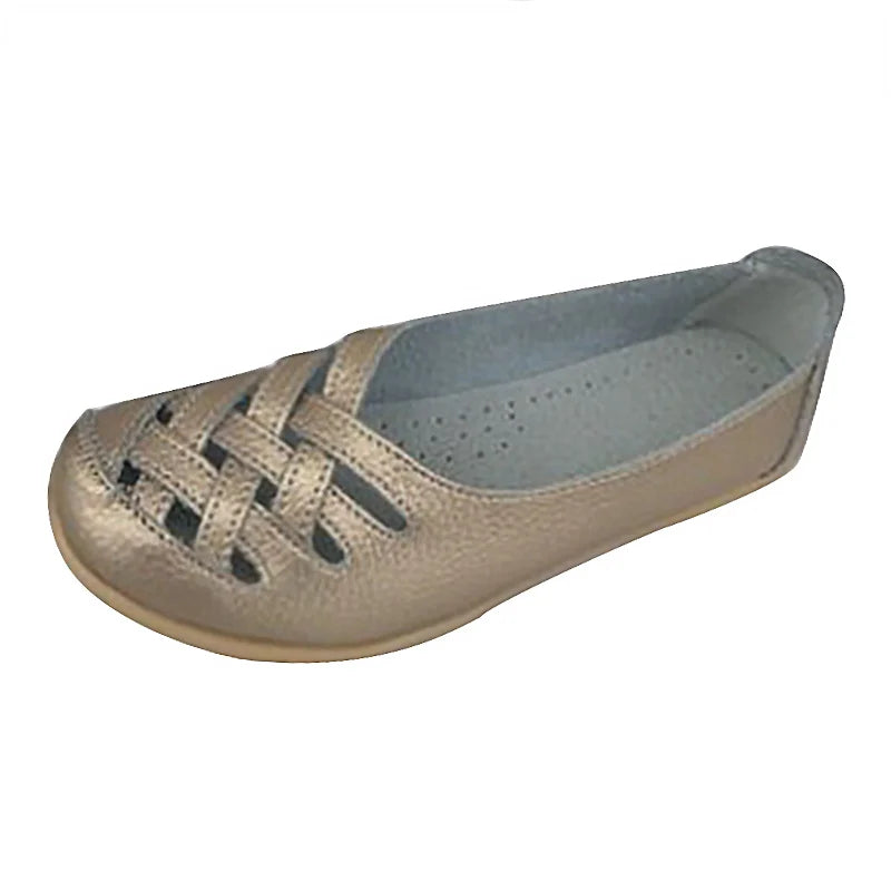 Genuine Leather Women'S Shoes Flats Loafers Ladies Shoes Slip on Women'S Loafers Femme Moccasins Female Ballet Tenis Feminino