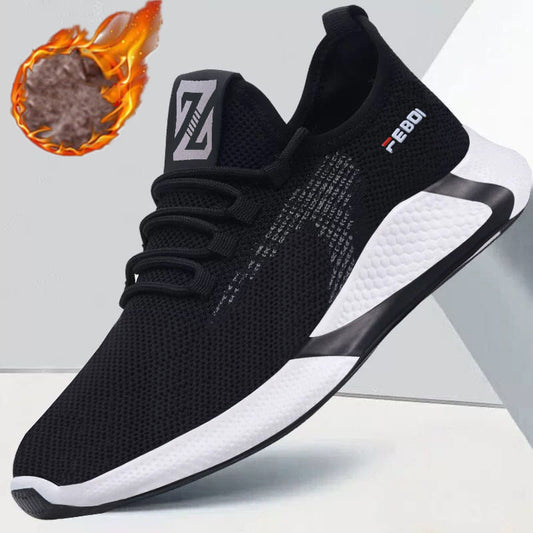 Men's Trendy Casual Sports Shoes with Velvet Lining for Autumn and Winter