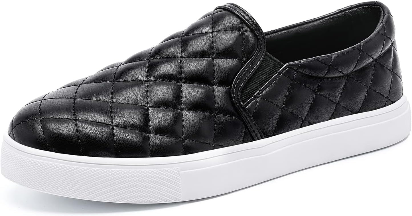 Women'S Loafers Slip on Sneakers Memory Foam Comfort Casual Sneakers for Women Black