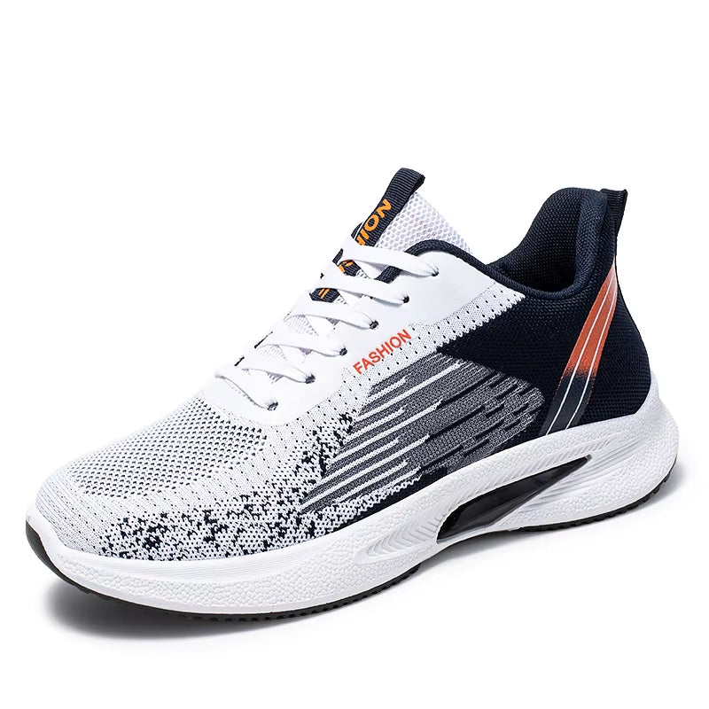 Men’s Lightweight Breathable Sneakers for Summer - Lace-Up Running Shoes