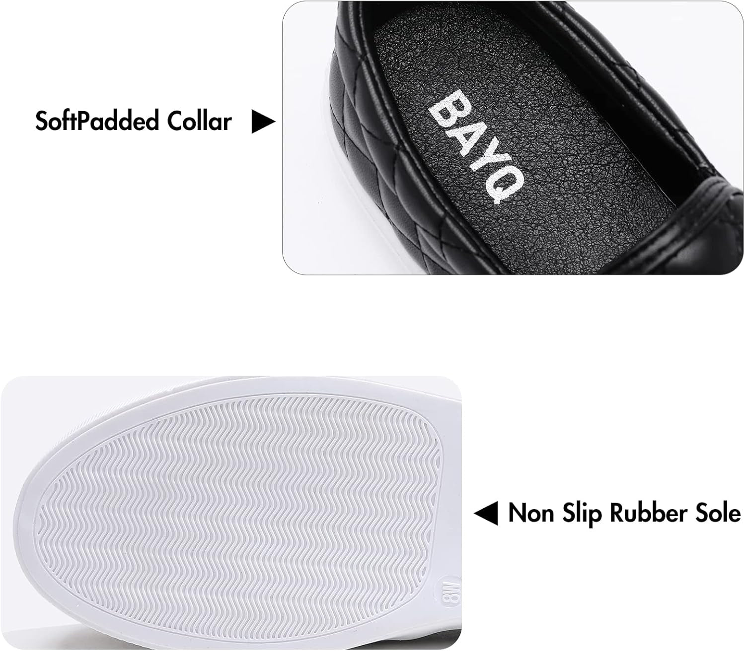 Women'S Loafers Slip on Sneakers Memory Foam Comfort Casual Sneakers for Women Black