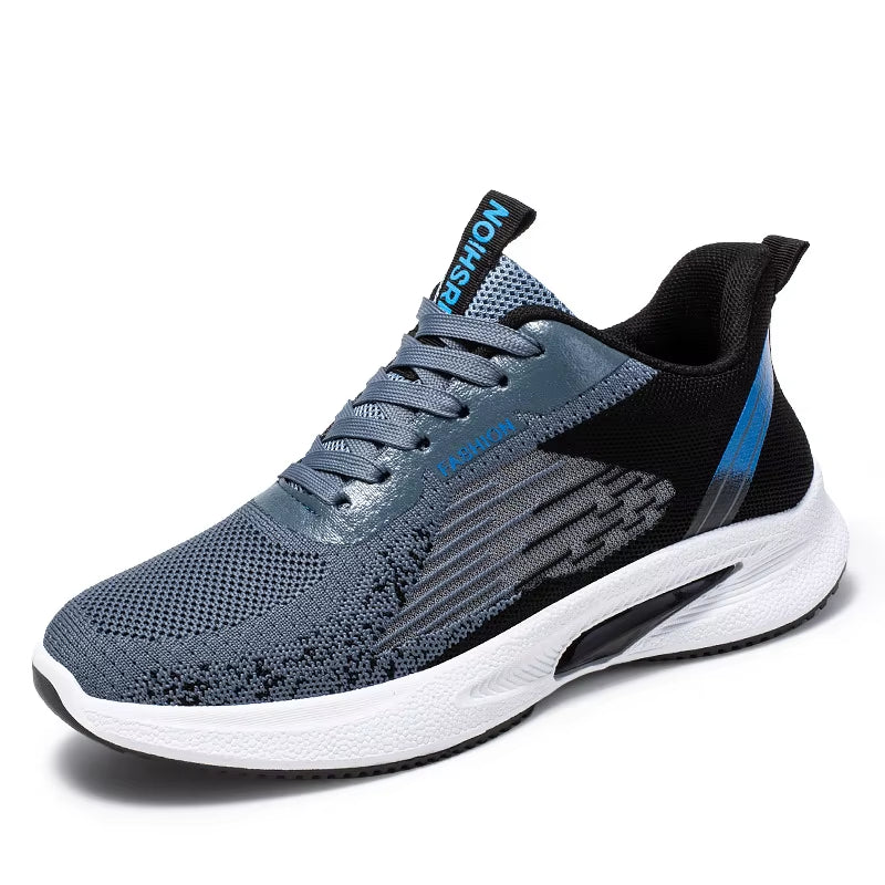 Men’s Lightweight Breathable Sneakers for Summer - Lace-Up Running Shoes