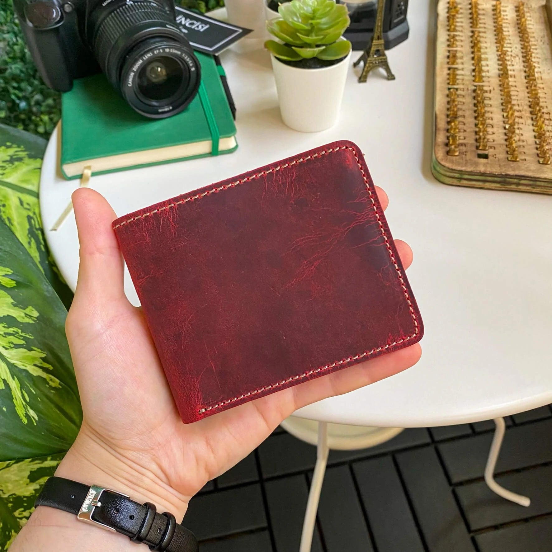 Cosmos - Genuine Leather Trifold Classic Men'S Wallet