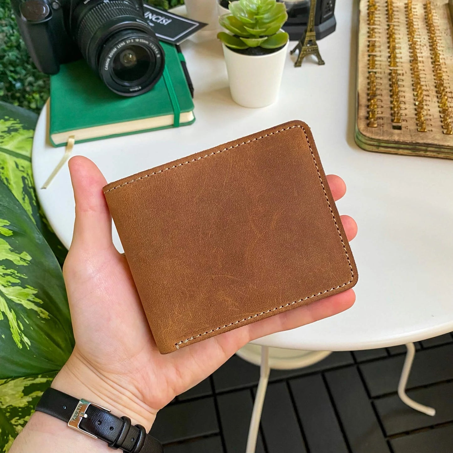 Cosmos - Genuine Leather Trifold Classic Men'S Wallet